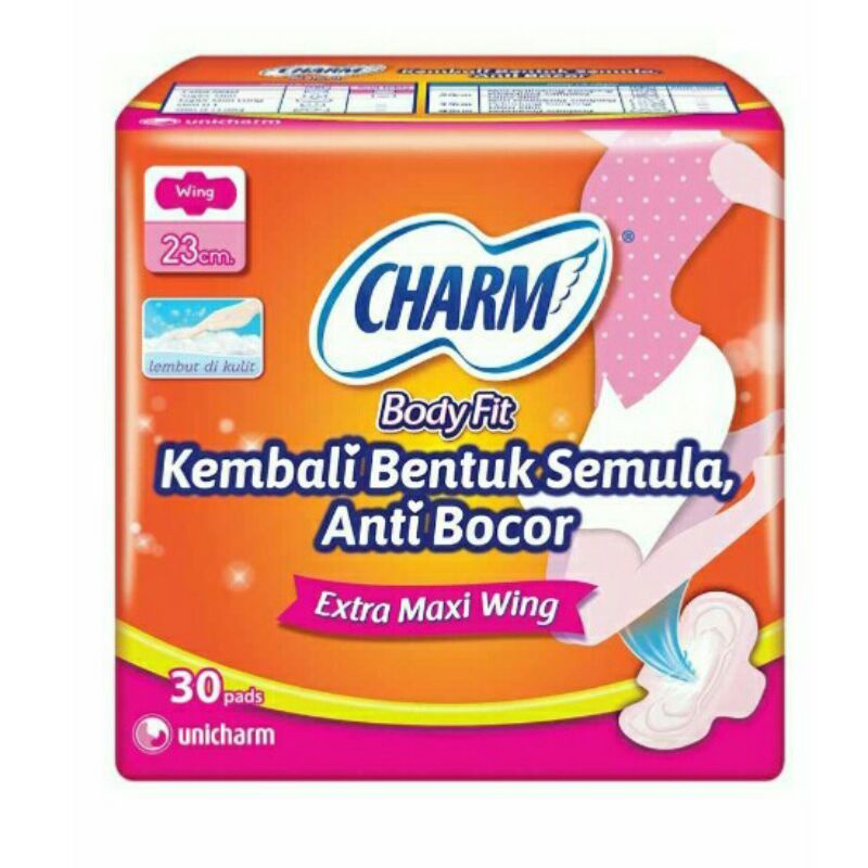 Charm Bodyfit Extra Maxi Wing 10/20/30 pads