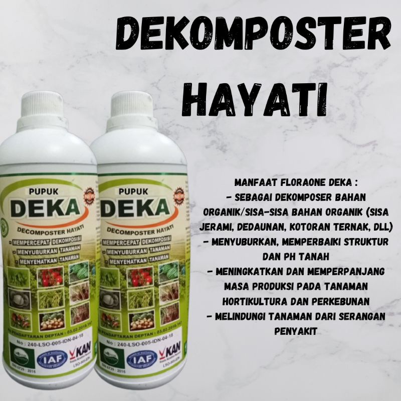 Dekomposer Cair untuk pupuk kandang terbaik, DEKA Pupuk hayati pengurai tanah