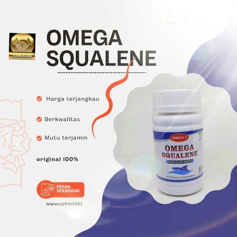 OMEGA SQUALENE EZA | Omega3 | Omega Squalene | Eza Original - Kapusul Minyak Ikan Hiu minyak ikan