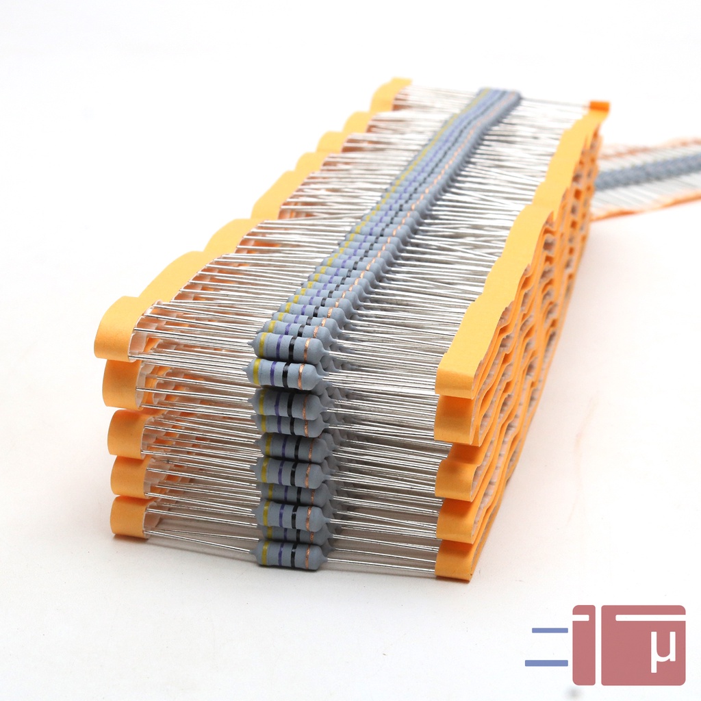 x10 Resistor 47R 47 Ohm 1W Metal Oxide 5% Taiwan Kaki Tembaga