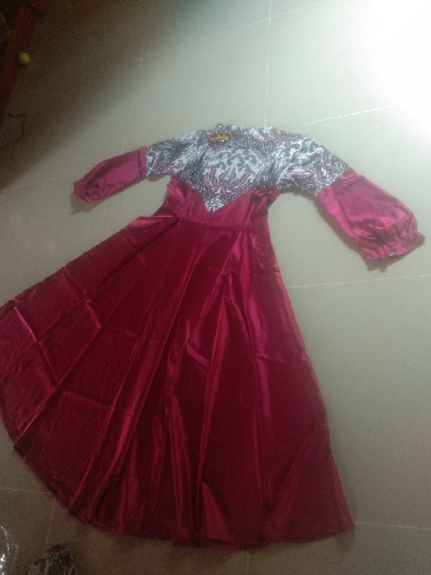 Gamis Batik Kebaya Wanita Couple Pasangan Suami Istri Keluarga Muslim Syari Kekinian Terbaru Nbl10