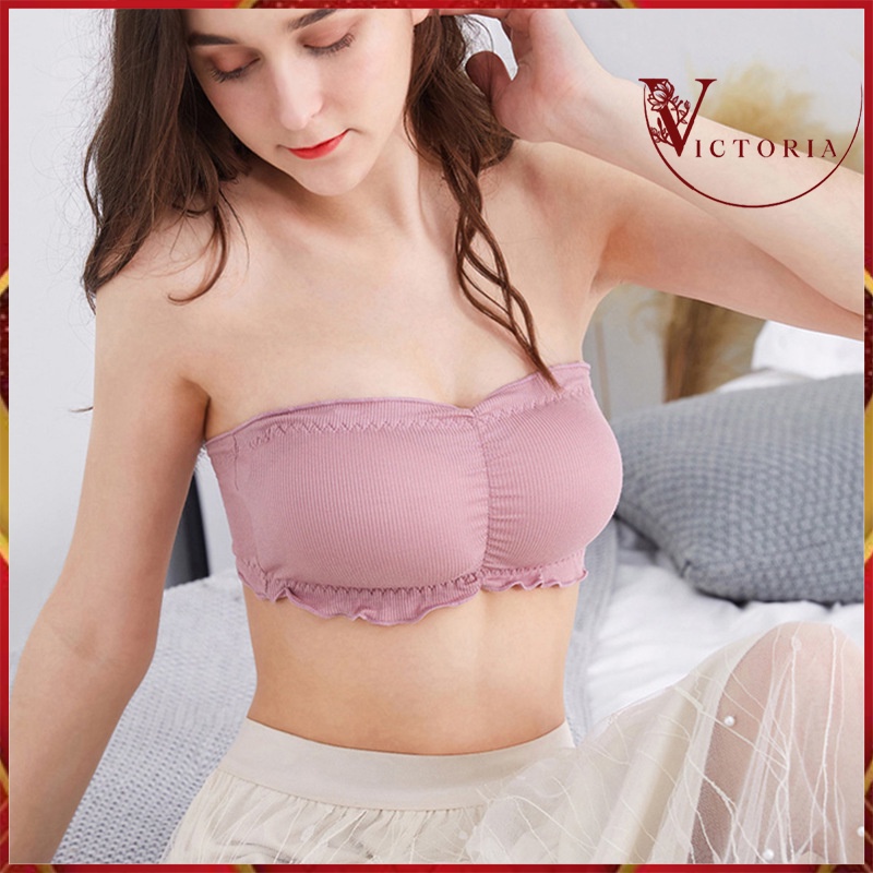 Victoria bra fashion wanita tanpa tali sport bra push up bh pakaian dalam wanita 1025