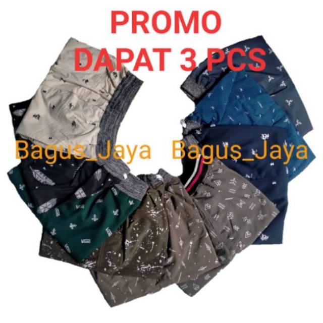 (dapat 3 pcs) Celana Kolor Pria Wanita / Celana Pendek Pria Wanita