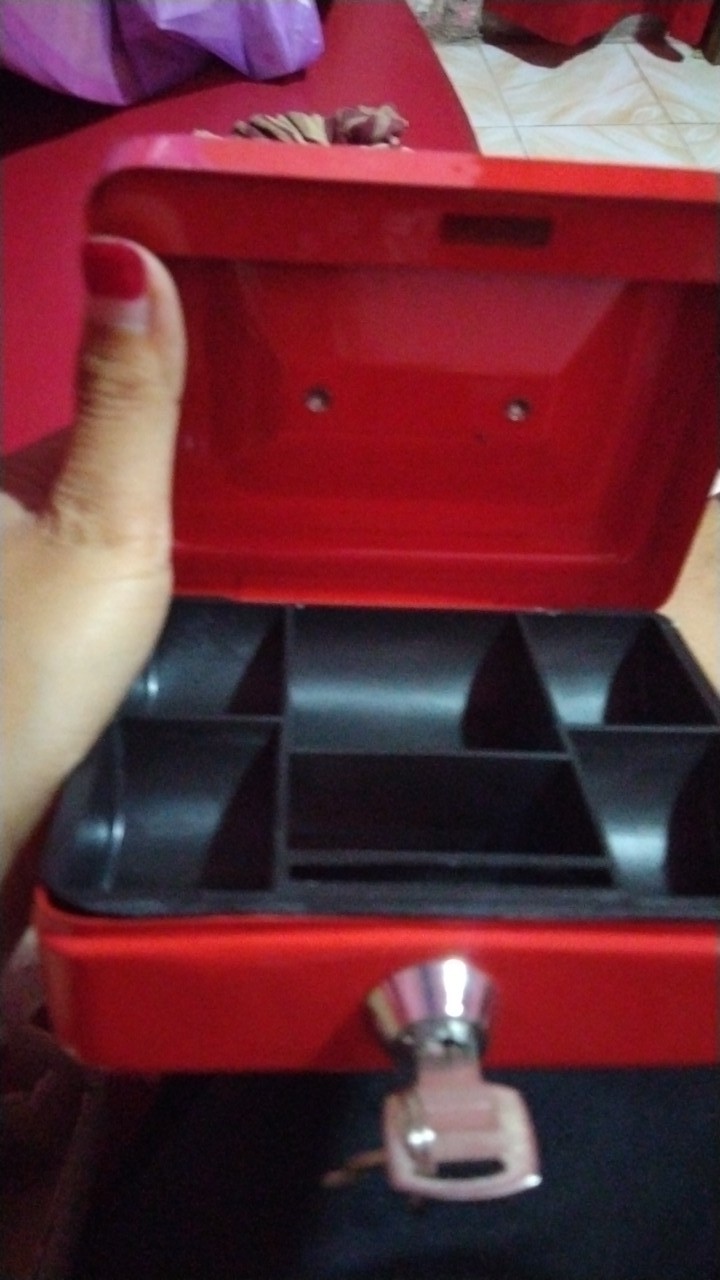 Cash Box Brankas Mini 125 X95 X 60 Mm Kotak Brangkas  Uang Perhiasan Besi Murah Deposit Box  500gr