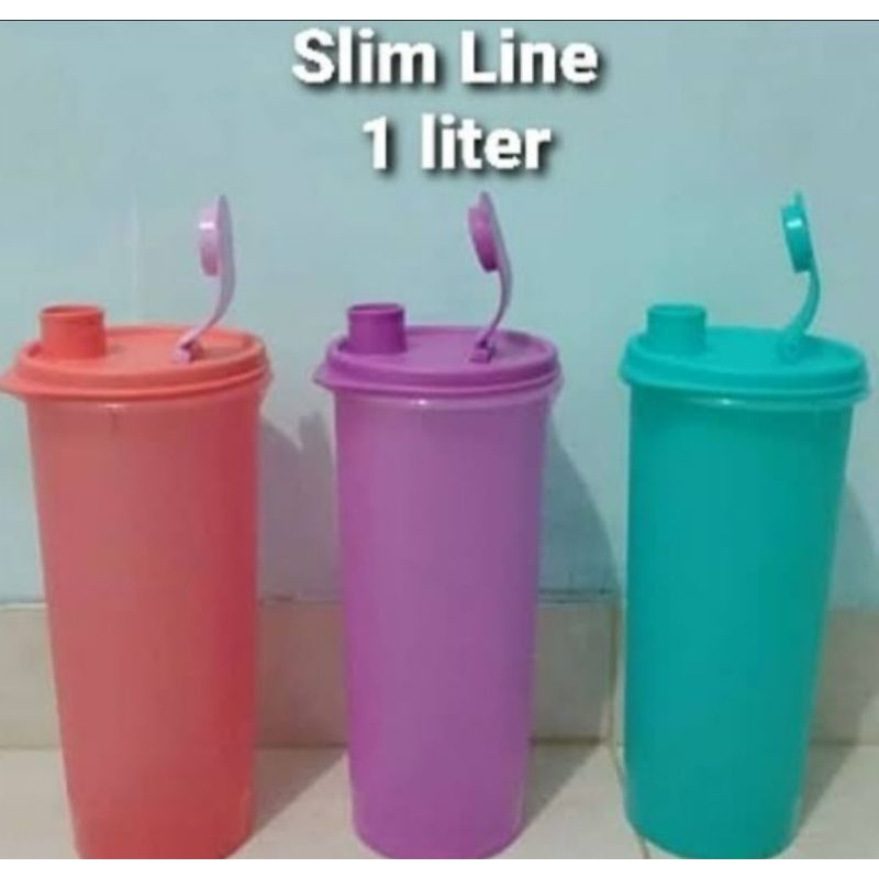 slim line 1 L / slim line 1 liter tupperware / tempat minum botol tupperware