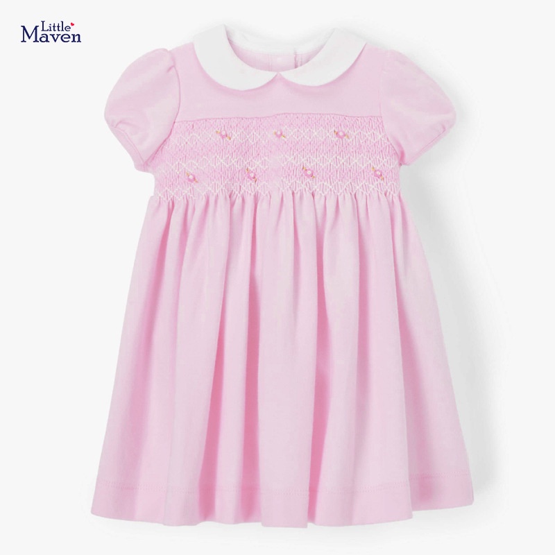 Baju Anak premium / Ammy Smocked Dress Baby Girl Premium 1-3 / Gaun Anak Korean Import