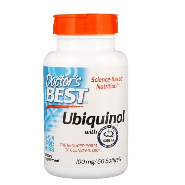 Doctor's Best Ubiquinol with Kaneka 100 mg 60 Softgel Doctor best