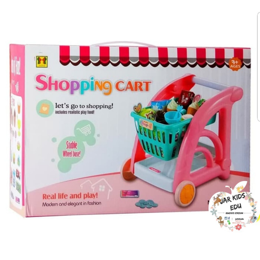  MAINAN  ANAK SHOPPING CART SHOPPING TROLLEY TROLI  BELANJAAN 