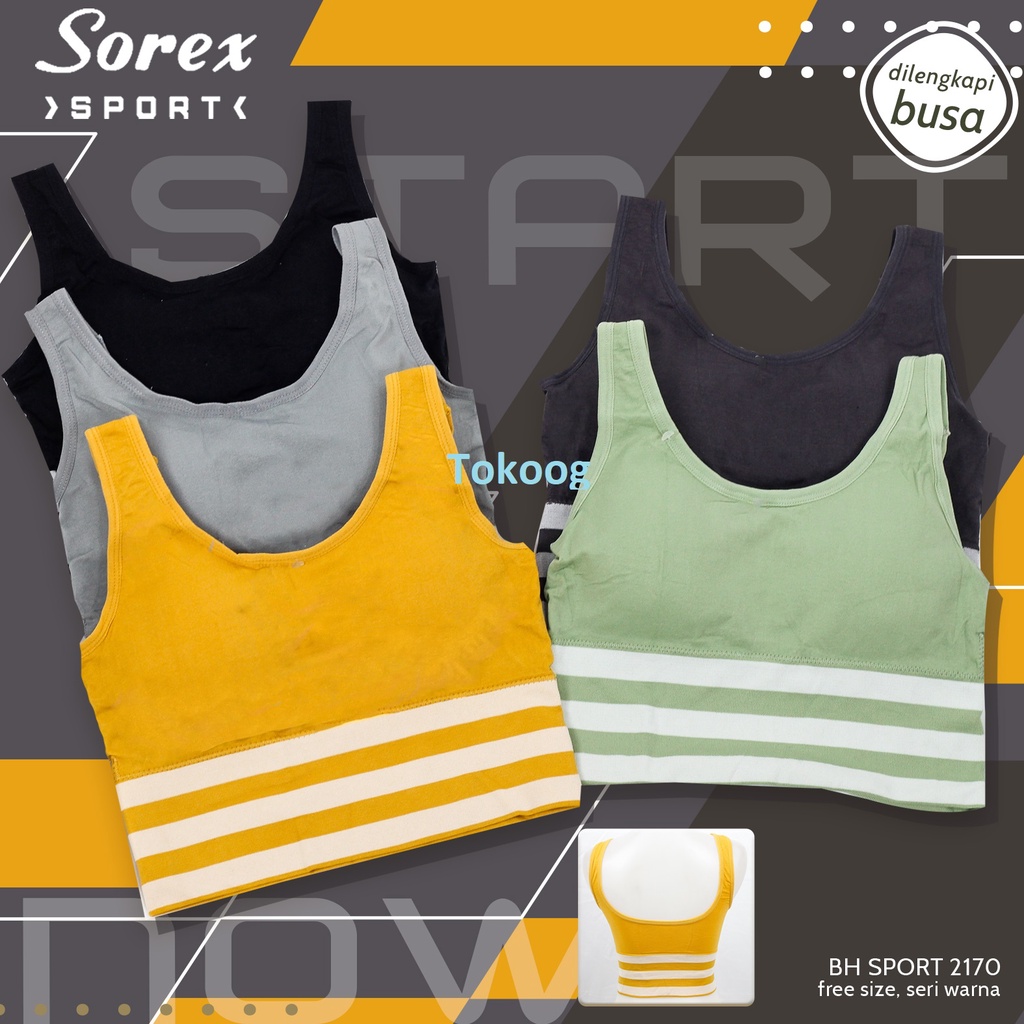 Sport Bra Busa Tanpa Kawat Wanita Freesize Sorex 2170