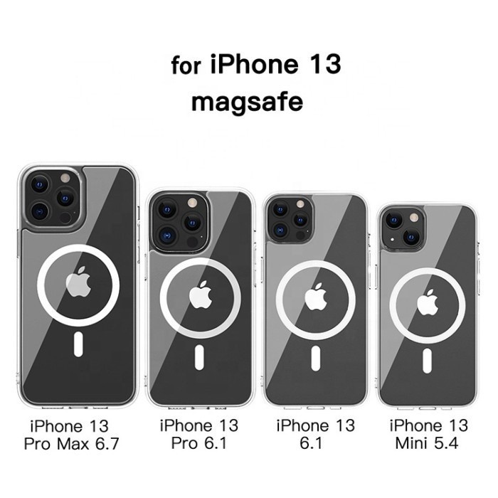 TERBARU- BISA COD Case Iphone 13 Series MagSafe Hybrid Clear Cover MINI PRO MAX - Iphone 13 Mini