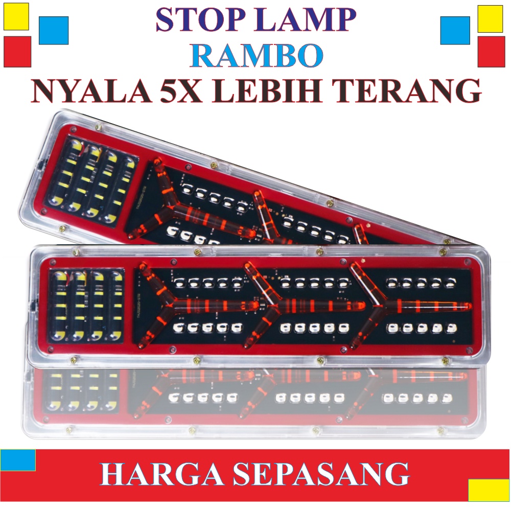 Lampu Truk Variasi Stop Lamp Stoplamp Rem Led Belakang Mobil Ragasa Fuso Hino Tronton Tangki Towing 