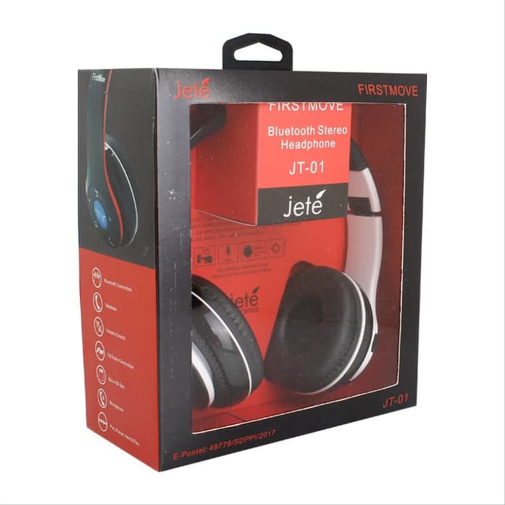 HEADPHONE BLUETOOTH STEREO JETE FIRSTMOVE JT-01 SUARA BASS SUPER KEREN MURAH