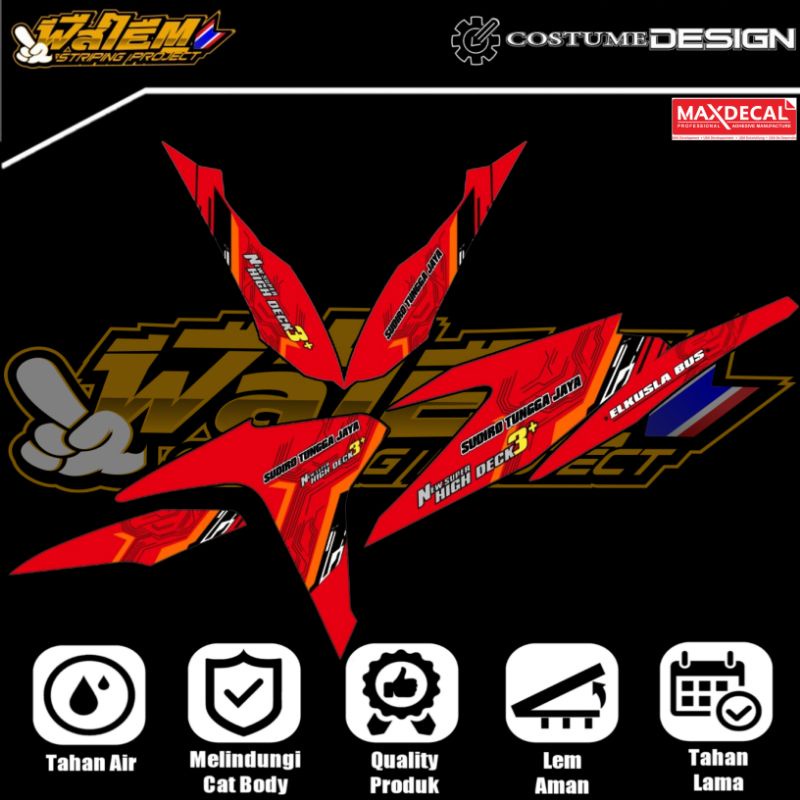 STRIPING TRANSPARAN VARIO 125 OLD / BOHLAM LIVERY BUS STJ