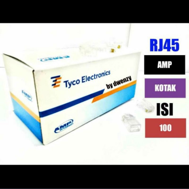 RJ45 AMP KOTAK ISI 100PCS