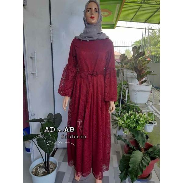 GAMIS BRUKAT MURAH TANGAN BALON