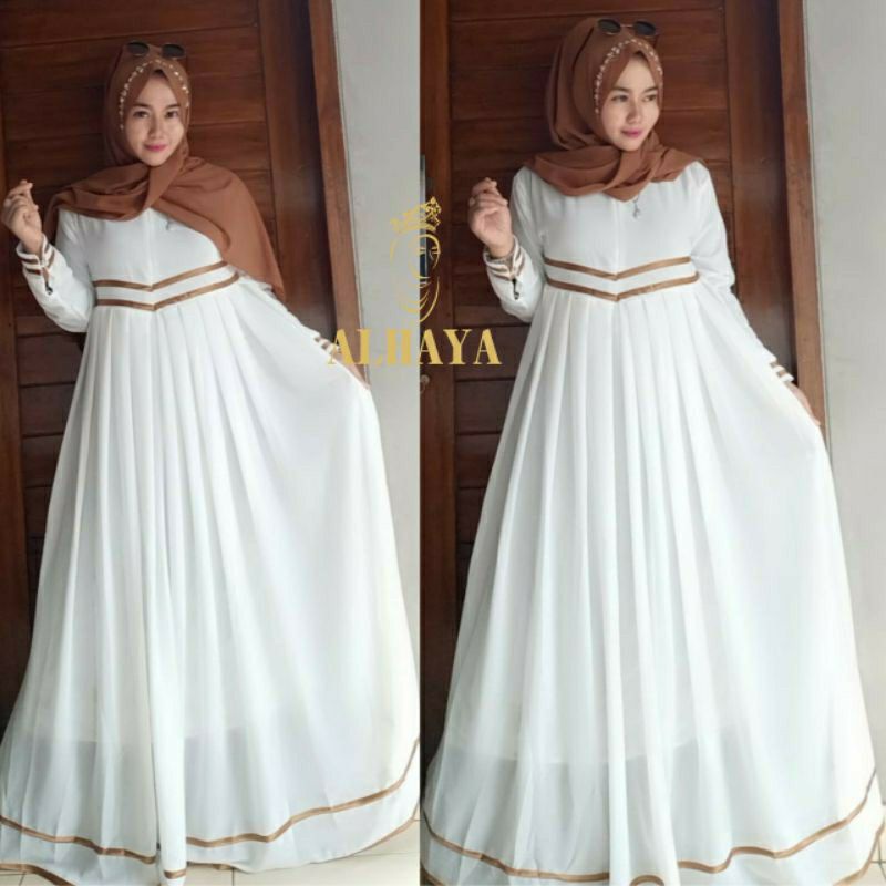 dress putih Alhaya