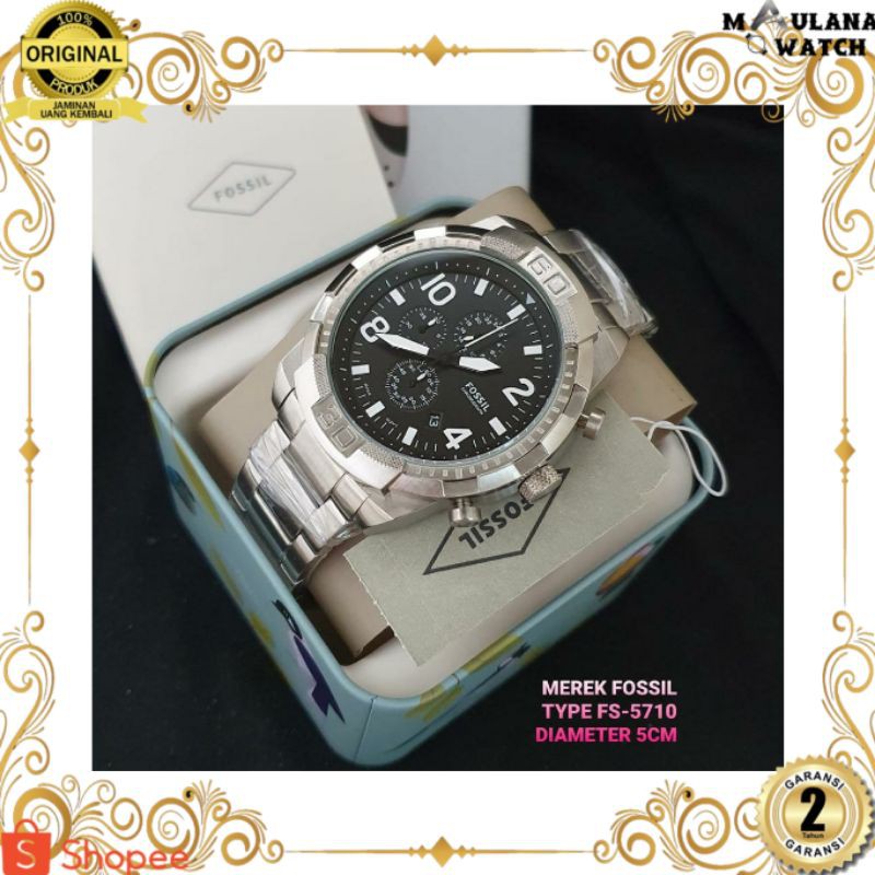 JAM TANGAN PRIA WANITA | RANTAI | KULIT | KARET | MURAH | PRIA f0*sil FS 5710 ORIGINAL