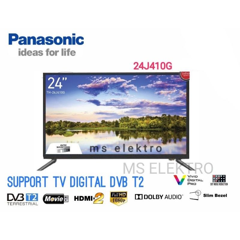 TV LED Panasonic 24 inch Digital DVBT2 support HD usb movie seri J410G / G302