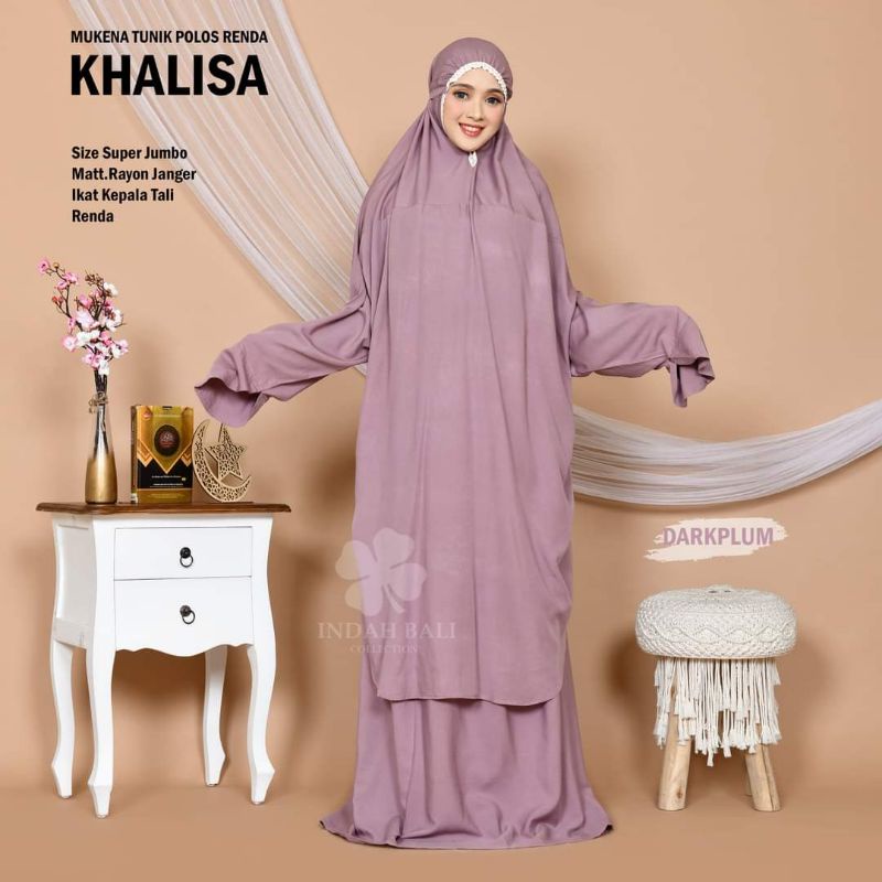 mukena tunik khalisa / mukena tunik polos