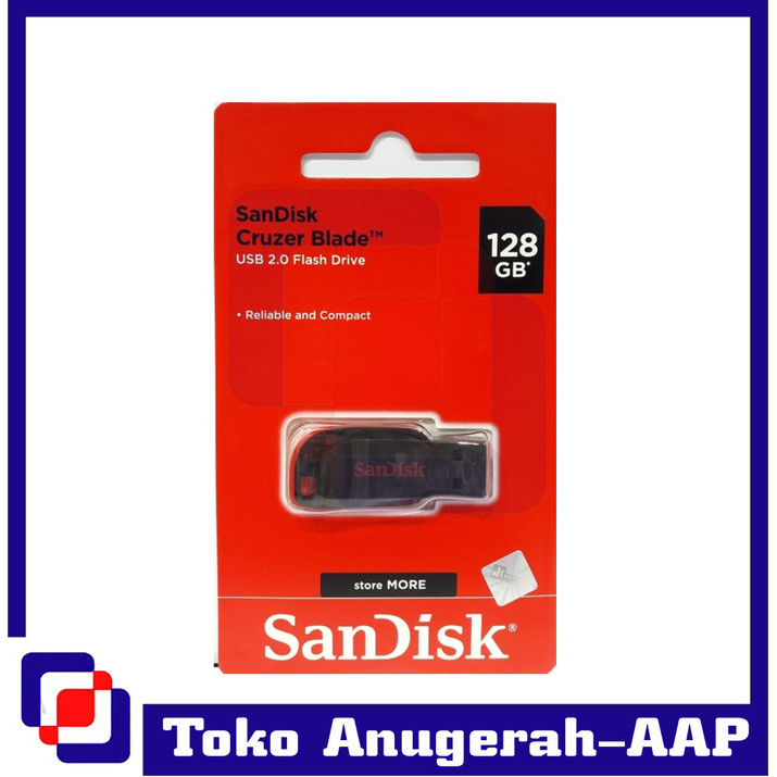 Flashdisk Sandisk Cruzer Blade 128 Gb
