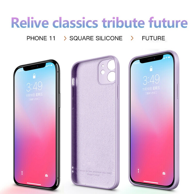 IPHONE Case Case Case Bentuk Persegi Bahan Silikon Cair Untuk Iphone11 12 13 14 Pro Max X Xs Max7 8 plus