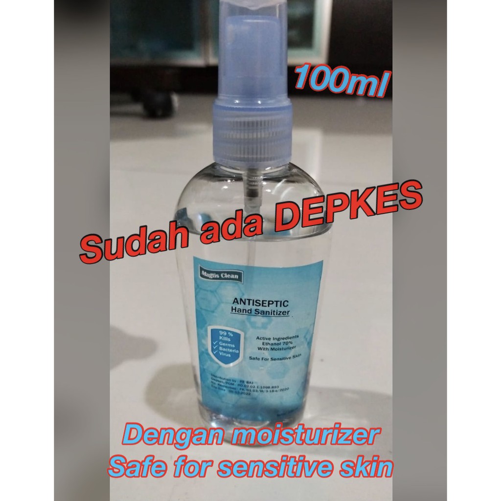 DEPKES 100ml Hand Sanitizer Magtis Clean (Spray Antiseptic)