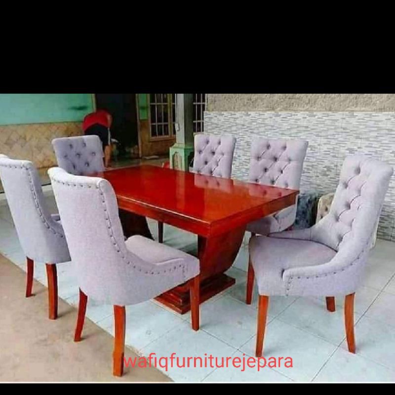 meja makan mewah k6 jati Jepara