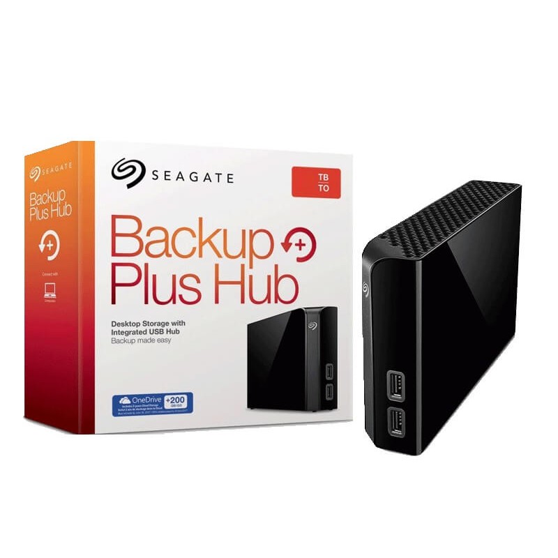 Seagate Backup Plus Hub 4TB Desktop - Hitam