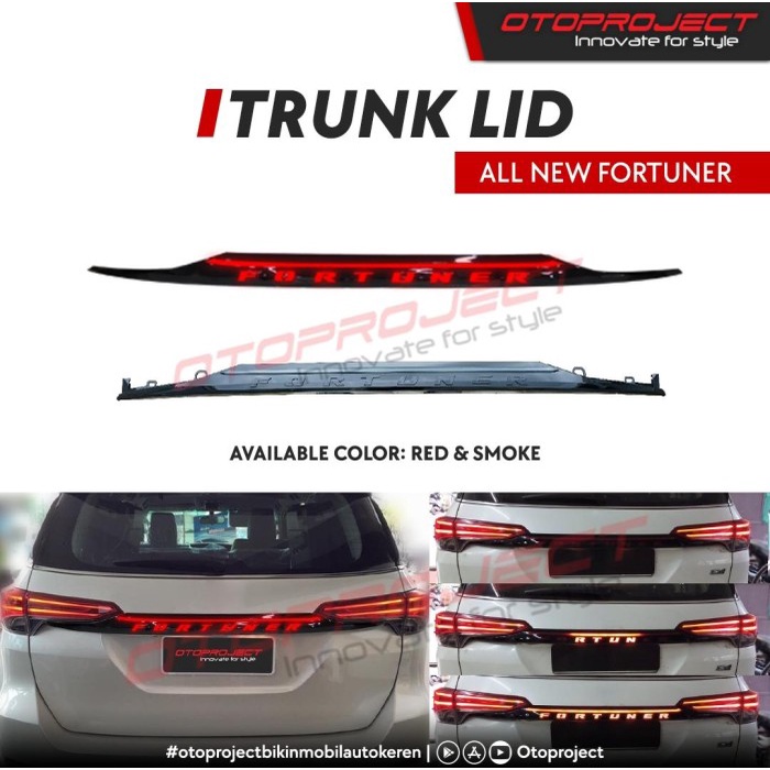 Trunklid / trunk lid lampu all new fortuner 2016 - 2021 otoproject