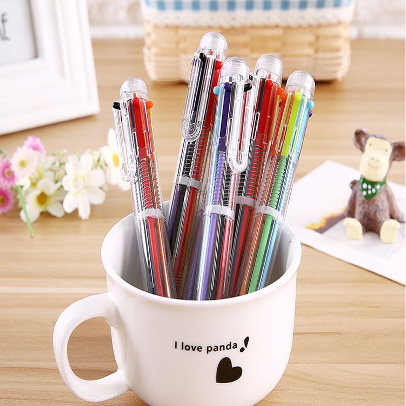 Stationery Polpen Pulpen Bulpen Bolpoin Bolpoint Pena Gel Warna Warni 1 Set 6 In 1 Alat Tulis Sekolah Kantor Murah GMALL ST0011