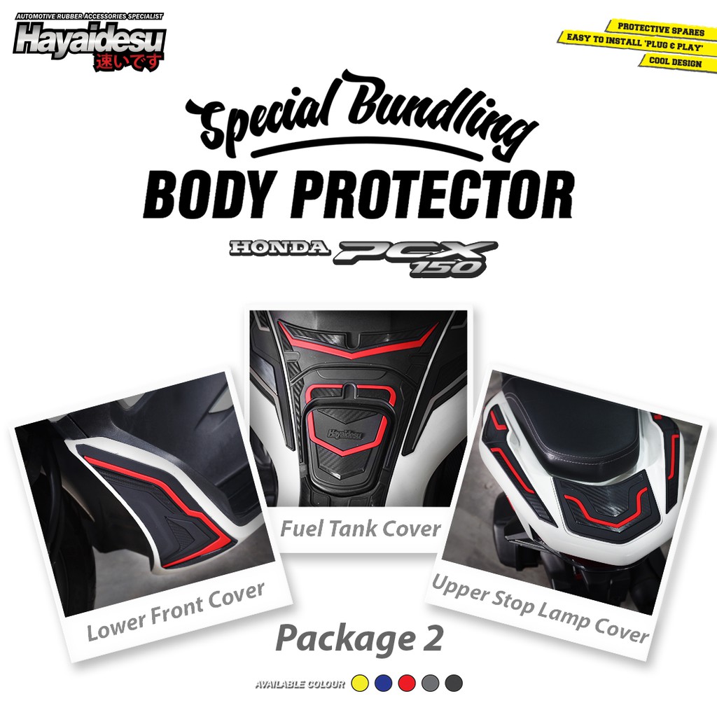 

Hayaidesu PCX PAKET HEMAT 2 Special Bundle Body Protector