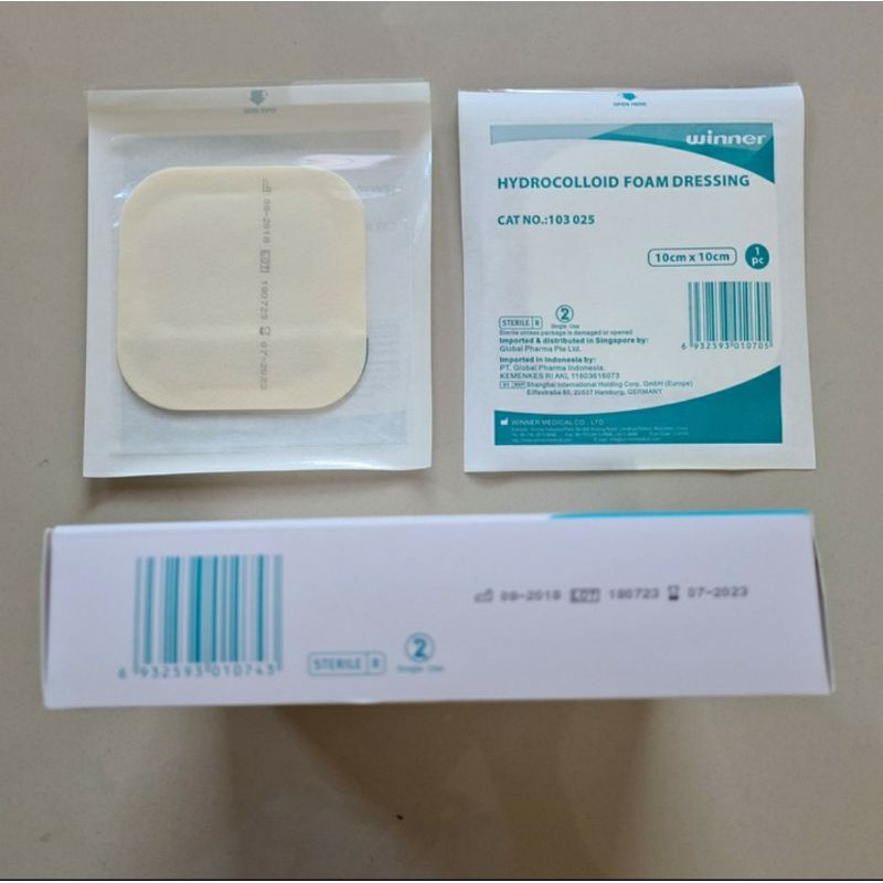 Foam Dressing Hydrocolloid Winner / Plester Luka Decubitus 10x10