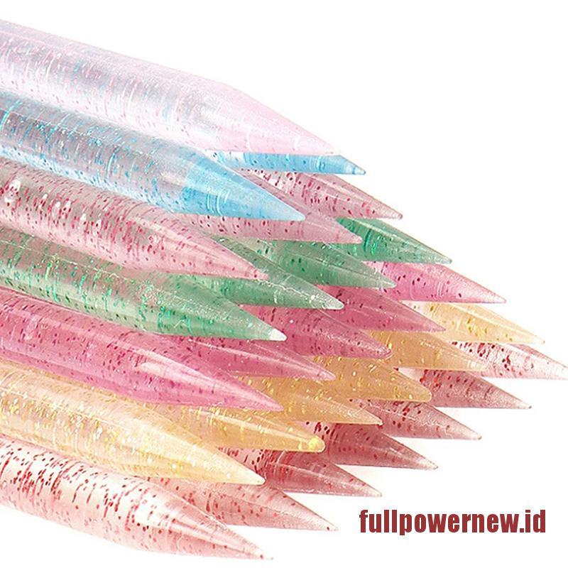 【COD】100Pcs Crystal Stick Double End Nail Art Cuticle Pusher Cuticle Remover Tool