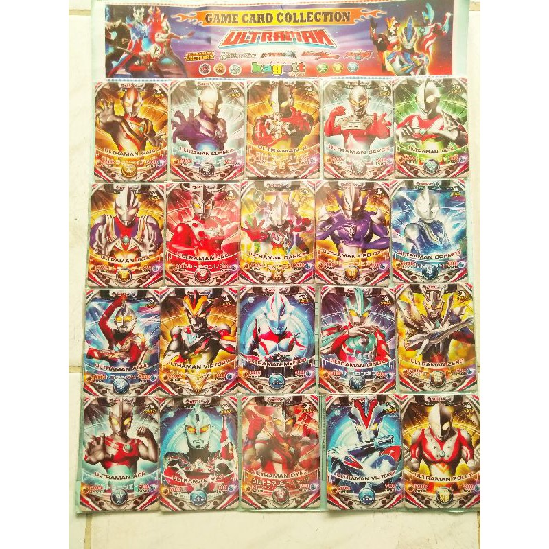 Trading game card collection ULTRAMAN   isi 80 kartu ,bisa dimainkan di hp