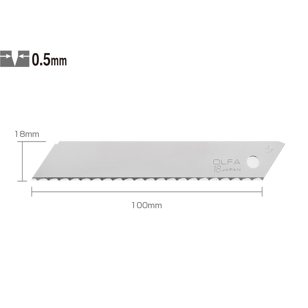 

OLFA LWB-3B Refill Pisau Cutter Bergerigi 18mm (3pcs/pack) Insulation Blade 18 mm
