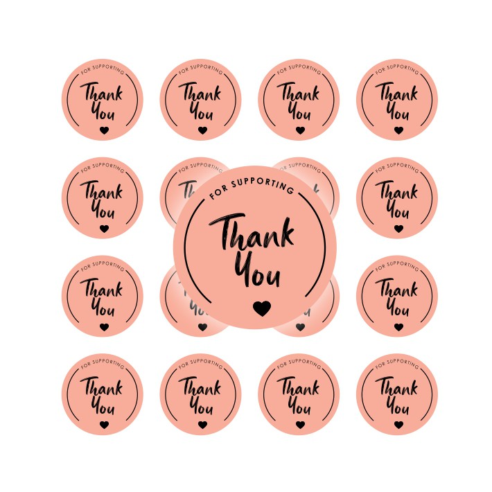 

READY!! 60 pcs Stiker Thank you ukuran STIKER TERIMA KASIH MURAH 3,8 cm TK07