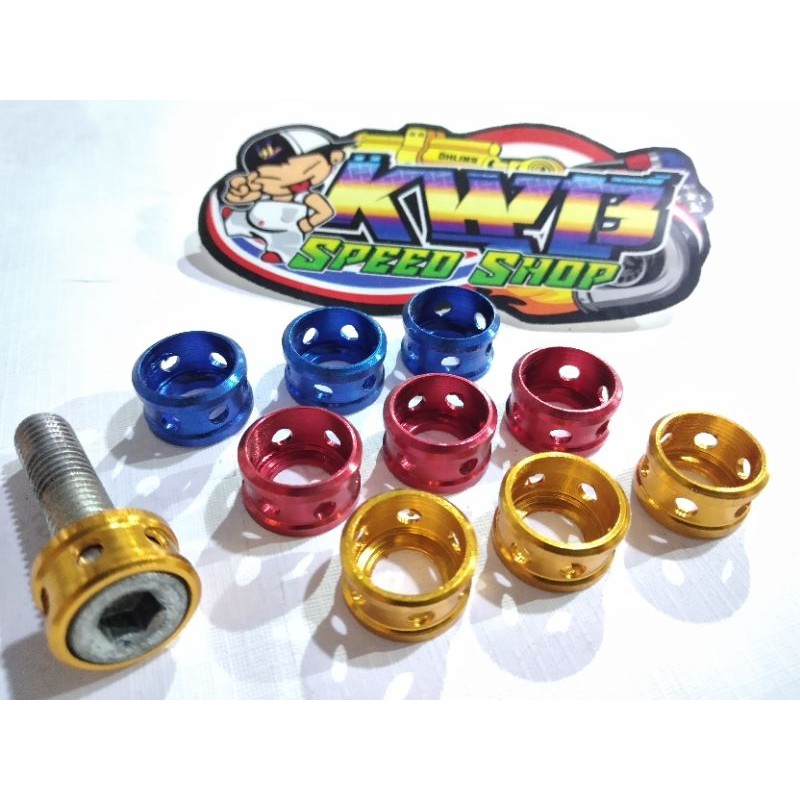 Ring monel gelombang lubang kunci L6 drat 12 m8