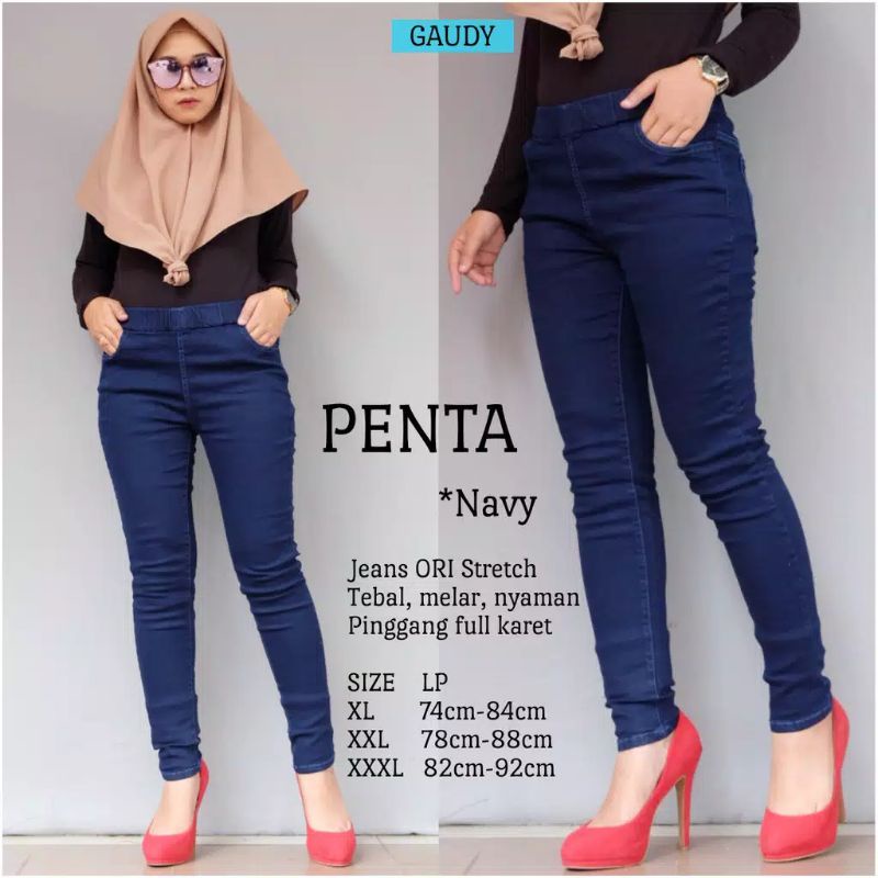 Celana Legging Jeans Wanita Penta / Penta Legging Jeans / Jegging Jeans Penta NAVY