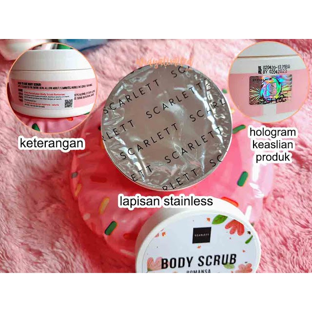 SCARLETT BODY SCRUB WHITENING Original Lulur Pemutih Cepat dalam 1 Minggu BPOM