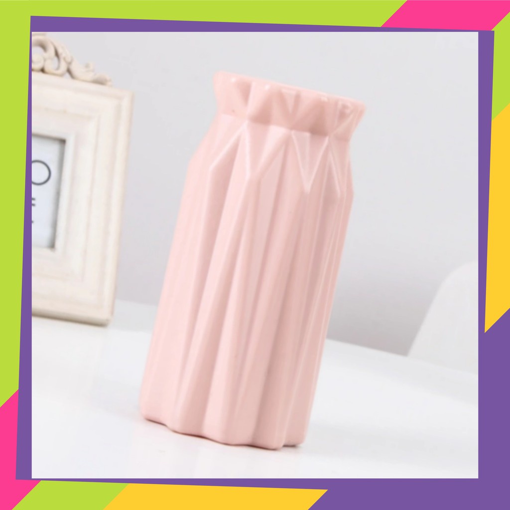 1334D1 / Pot bunga plastik Diamond / Vas bunga plastik gaya Nordic / Pot bunga tanaman Artificial