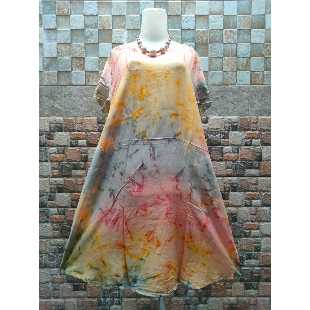Daster payung tie dye Bali murah Uk-XL, Baju tidur, daster vega mega, pakaian Wanita, tye die casual, tie die, tye dye-Foto 04