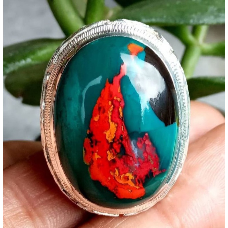 batu akik pancawarna garut merah cabe