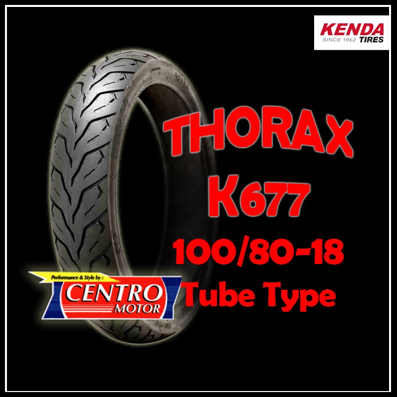 KENDA THORAX 100/80-18.BAN TUBELESS Ring 18 untuk RXK,MEGA PRO,TIGER,THUNDER