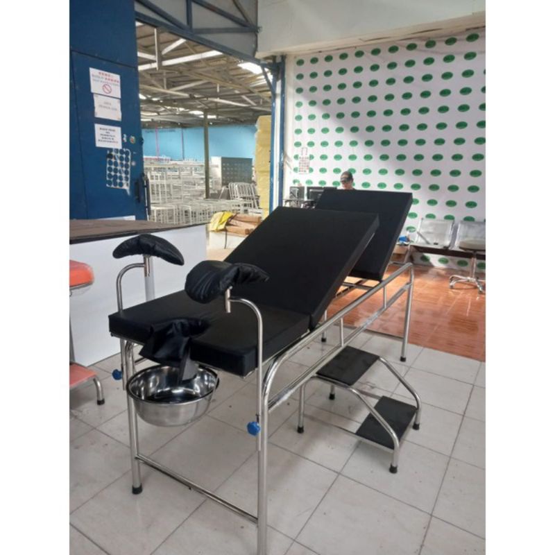 bed ginekologi stainless steel - bed obgyn - meja ginekologi - tempat tidur bersalin