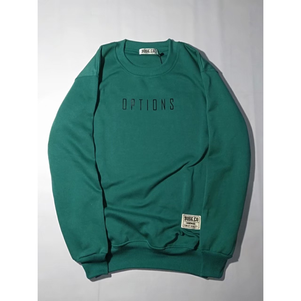 SWEATER CREWNECK PRIA WANITA MATT COTTON FLEECE GRAMASI 280