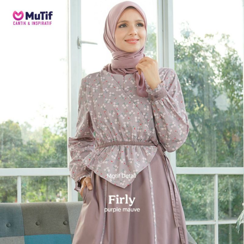 MUTIF | Firly Purple Mauve - Orchide | Gamis MuTif / ORI 100%