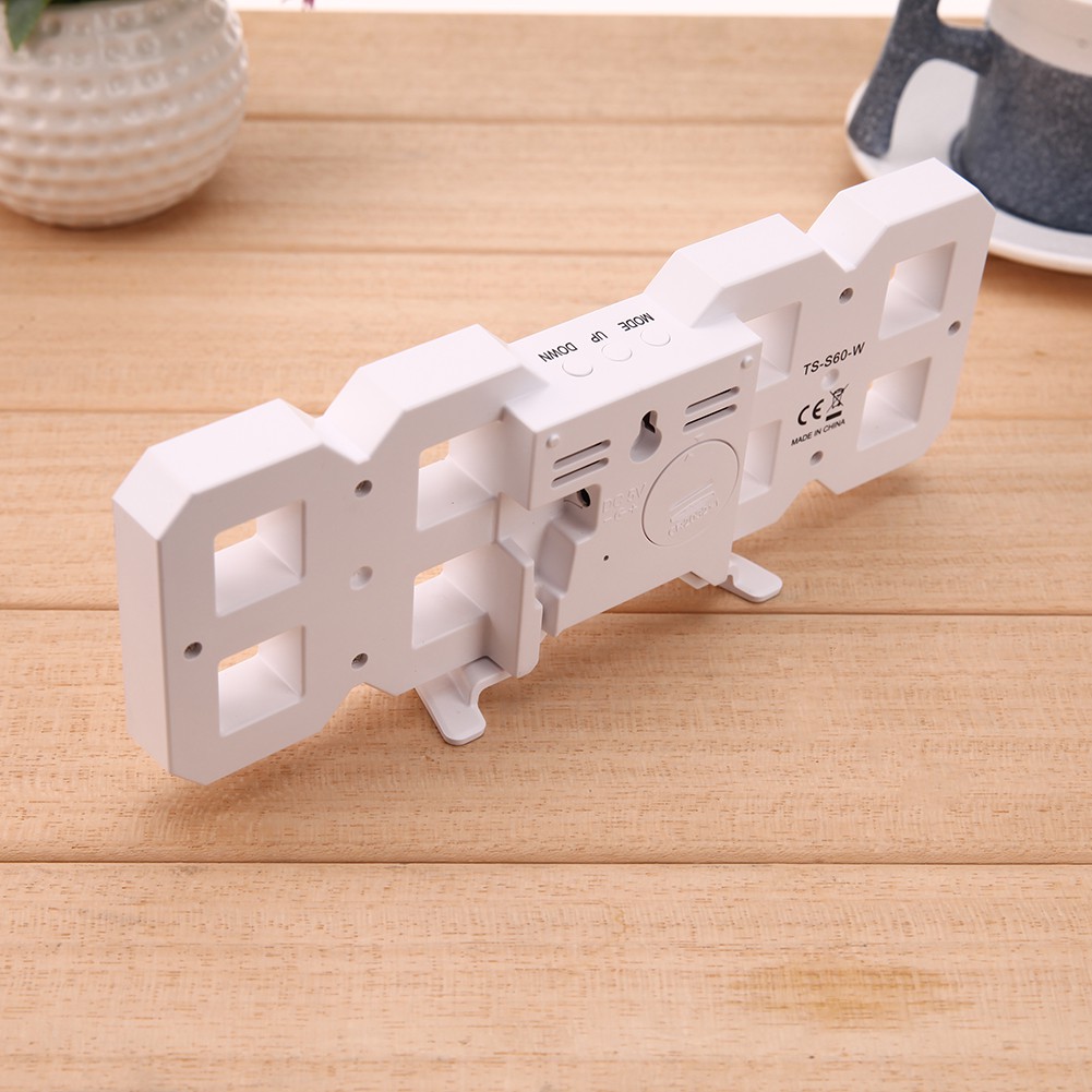 Jam meja dengan desain yang unik / Jam digital dan penunjuk angka lampu led