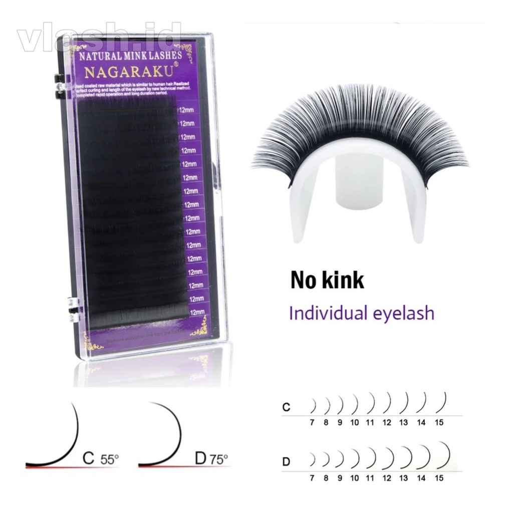 CURLY C - NAGARAKU MINK LASH / EYELASH EXTENSION / BULUMATA