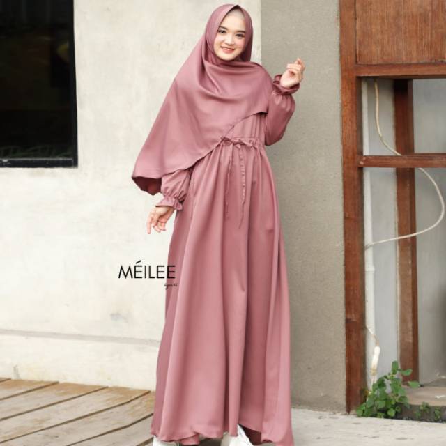 Amira Set Meilee ( gamis + Khimar)