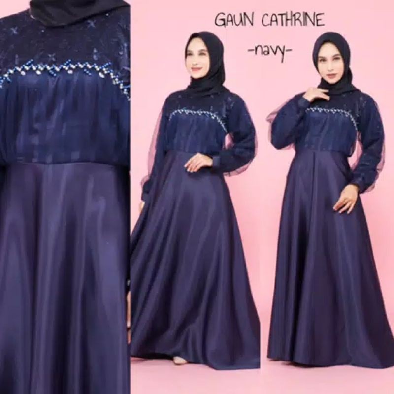 ORIGINAL! CATHERINE baju pesta kondangan brukat / bridesmaids / wisuda / jumbo / seragam keluarga